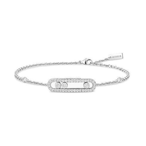 Pavé Pink Gold Diamond Bracelet Baby Move - 1